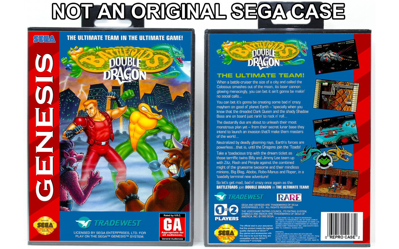 Gaming Relics - Sega Genesis - Battletoads and Double Dragon