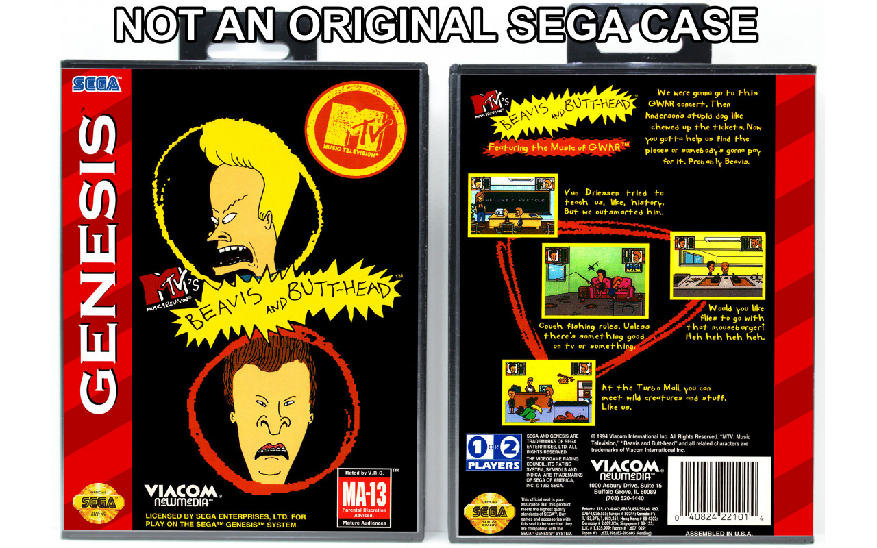 Gaming Relics - Sega Genesis - Beavis and Butt-Head