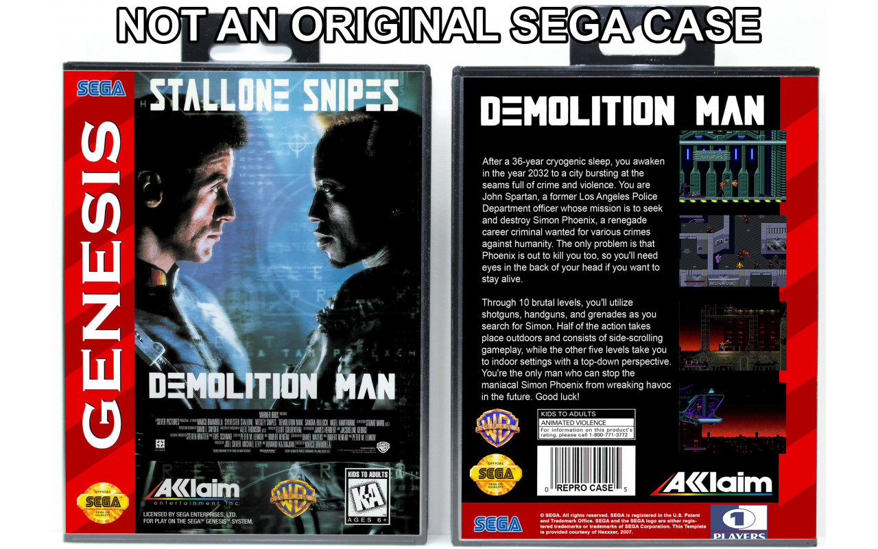 Gaming Relics - Sega Genesis - Demolition Man