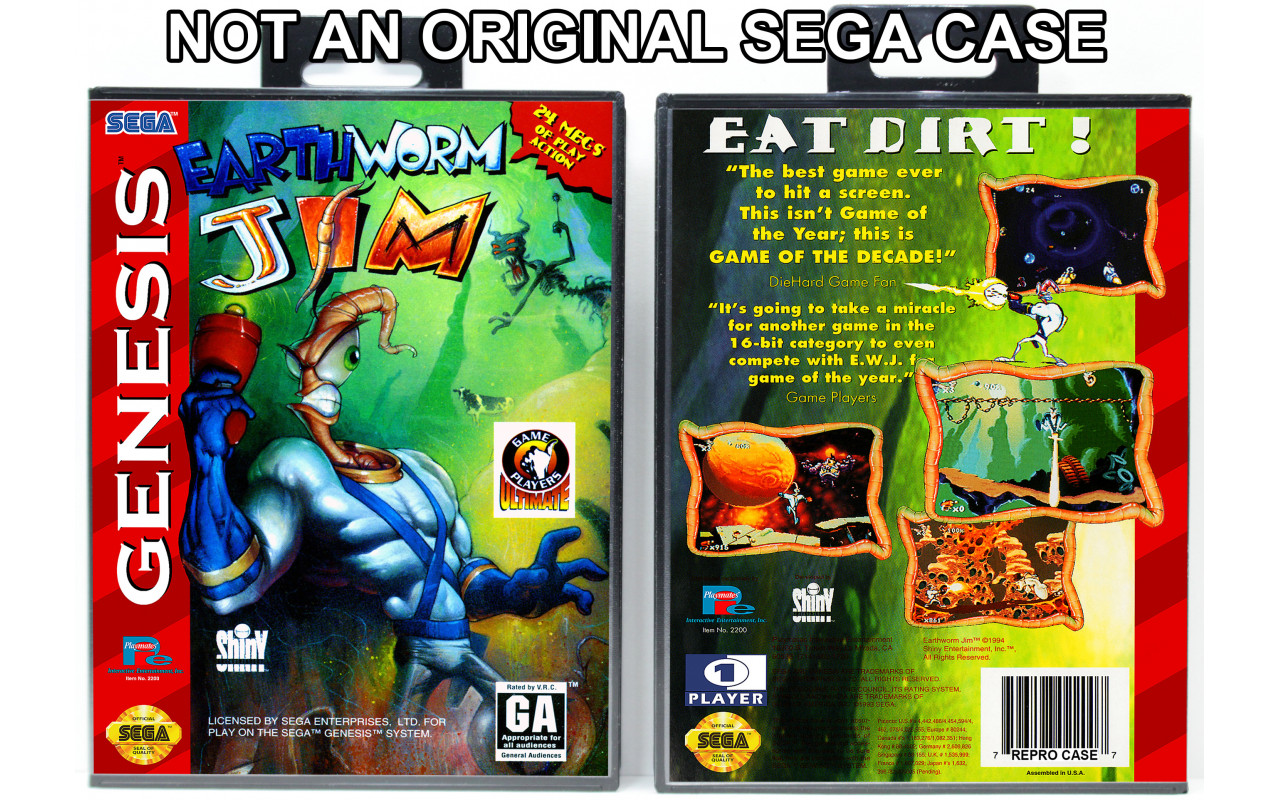 Gaming Relics - Sega Genesis - Earthworm Jim