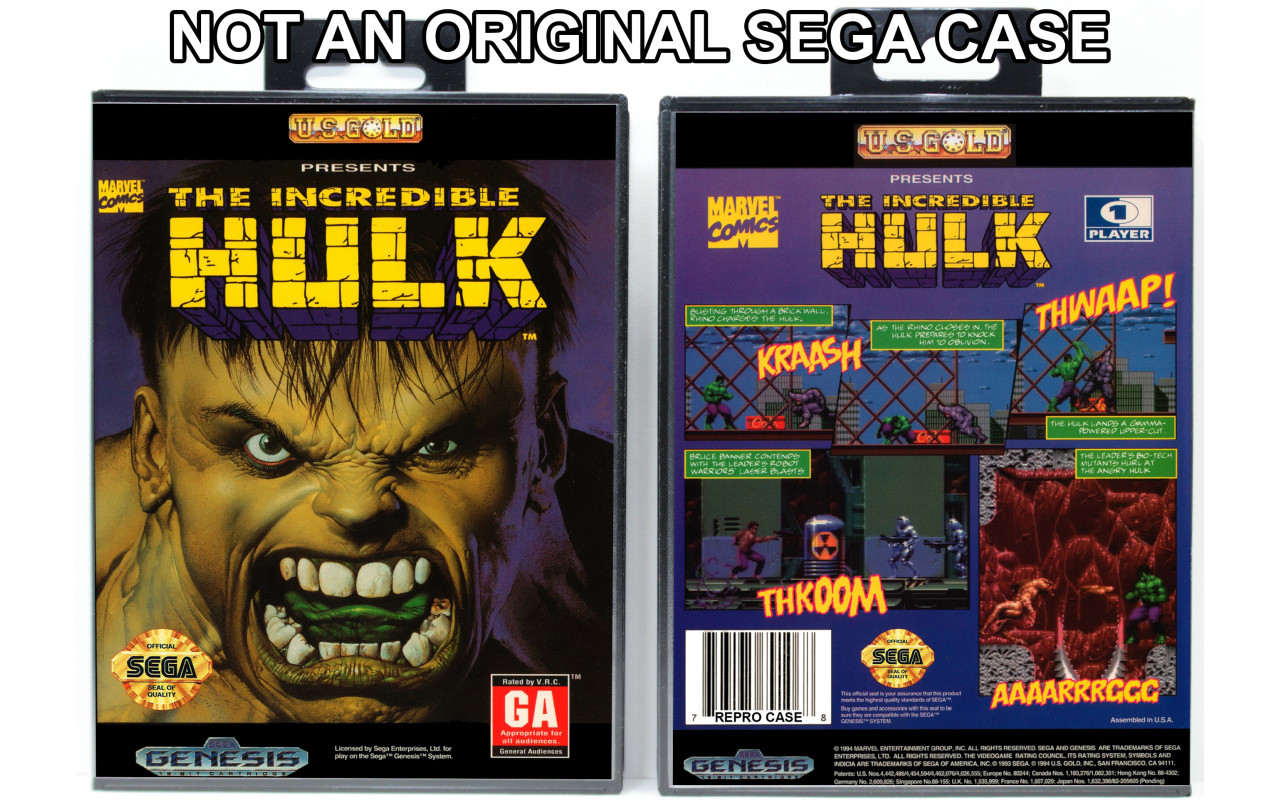 Gaming Relics - Sega Genesis - Incredible Hulk, The