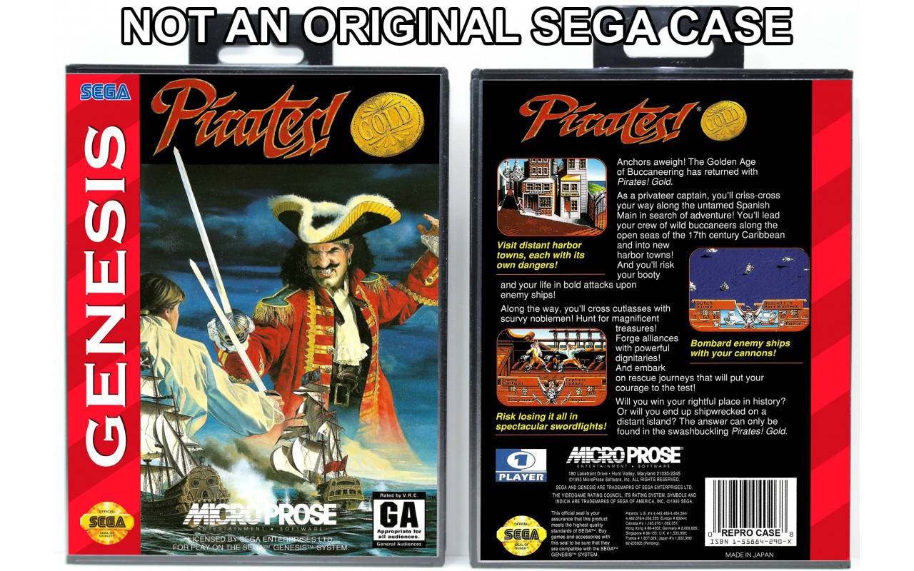 Gaming Relics - Sega Genesis - Pirates! Gold