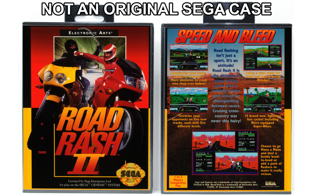 Gaming Relics - Road Rash II (Requires YOU to Modify the Case)