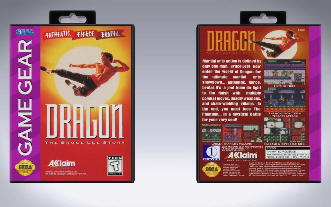 Gaming Relics - Game Gear - Dragon: The Bruce Lee Story