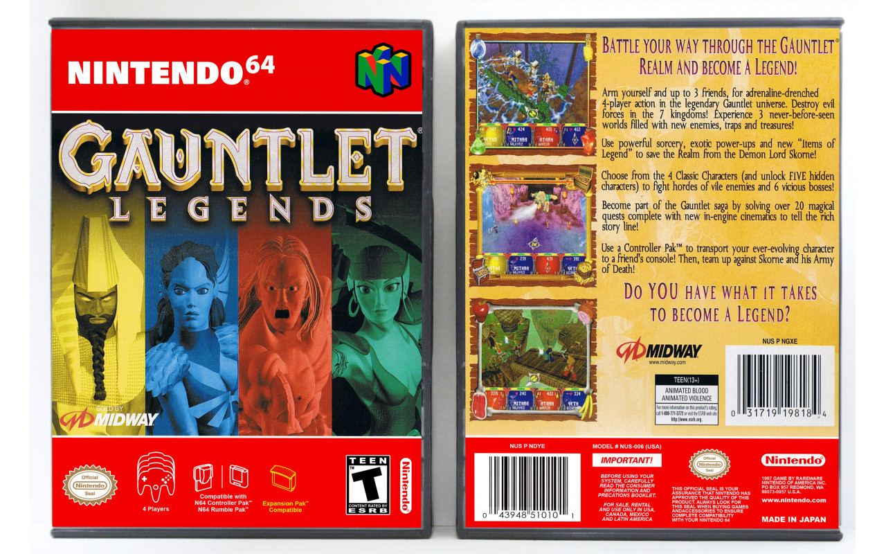 Gaming Relics - Nintendo 64 - Vertical Style - Gauntlet Legends