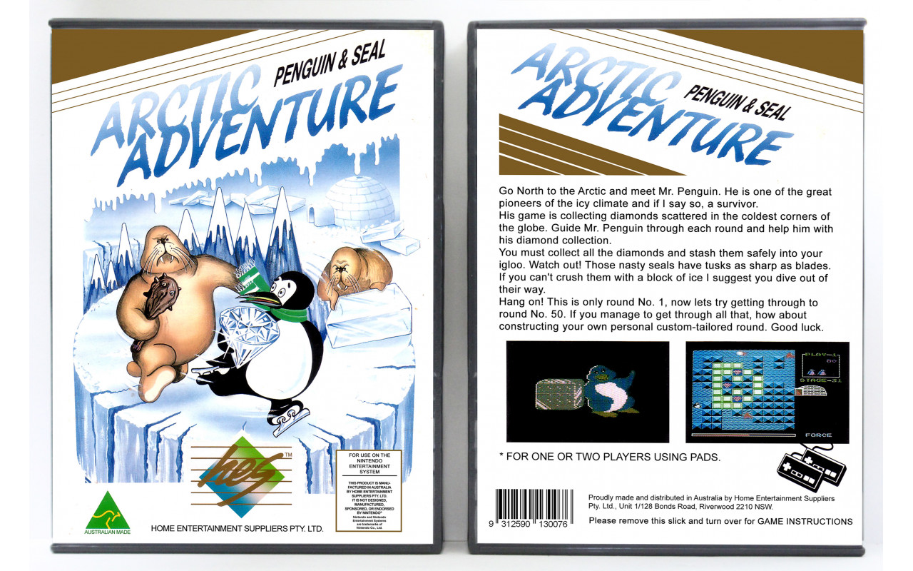 Gaming Relics - Nintendo NES - Arctic Adventure: Penguin and Seal