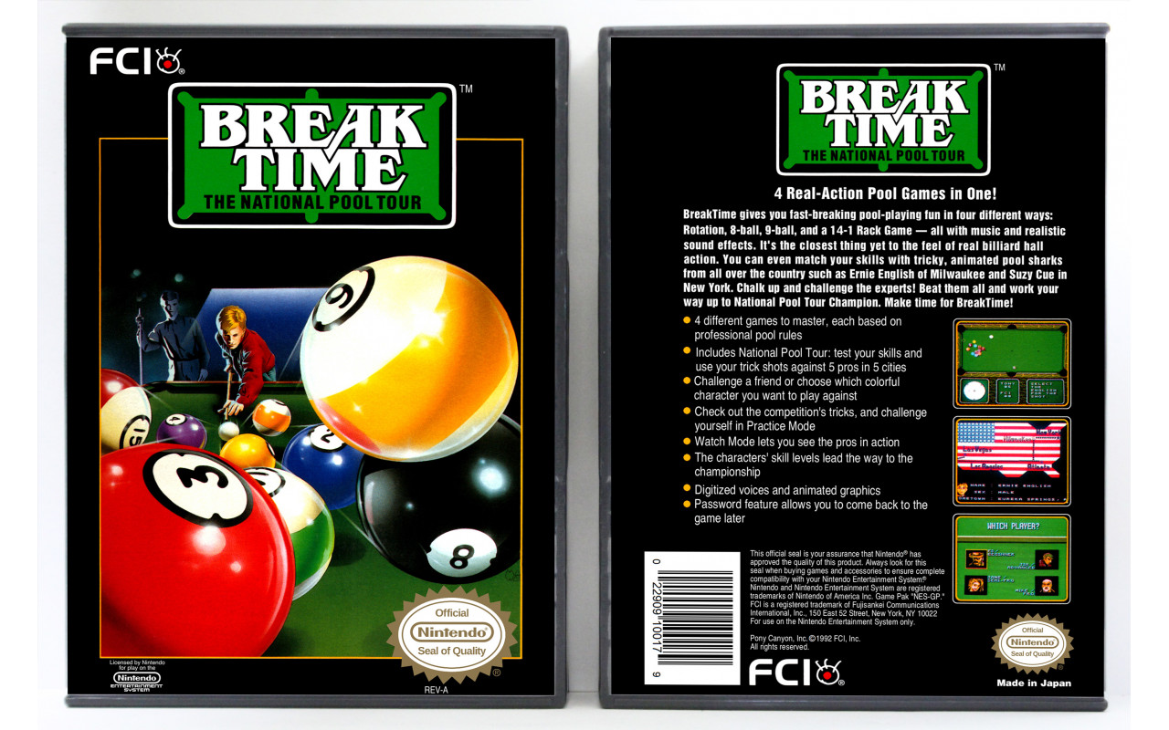 Gaming Relics - Nintendo NES - Break Time: The National Pool Tour