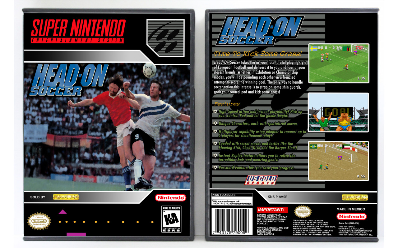 Gaming Relics - Super Nintendo - Head-On Soccer