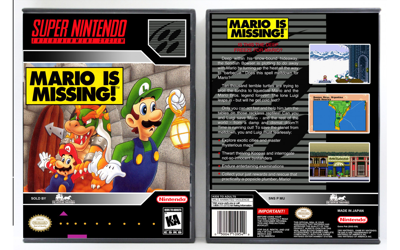 Gaming Relics - Super Nintendo - Mario is Missing!