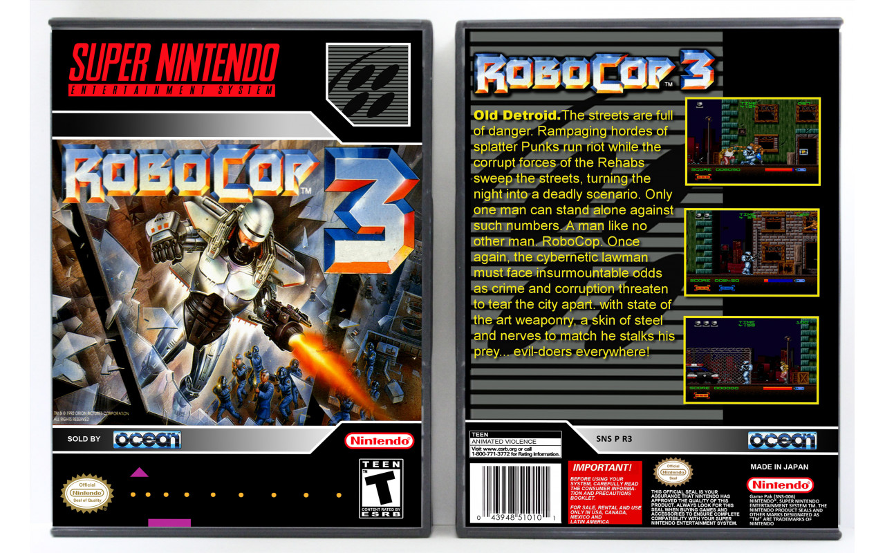 RoboCop 3 para Super Nintendo (1992)