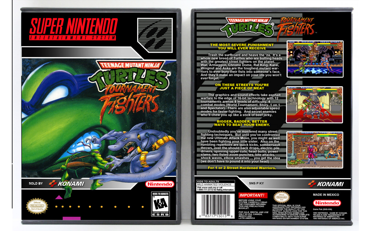 Gaming Relics - Super Nintendo - Teenage Mutant Ninja Turtles: Tournament  Fighters