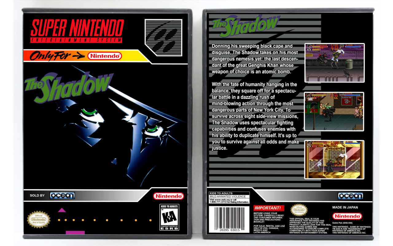 Gaming Relics - Super Nintendo - Vertical Style - The Shadow