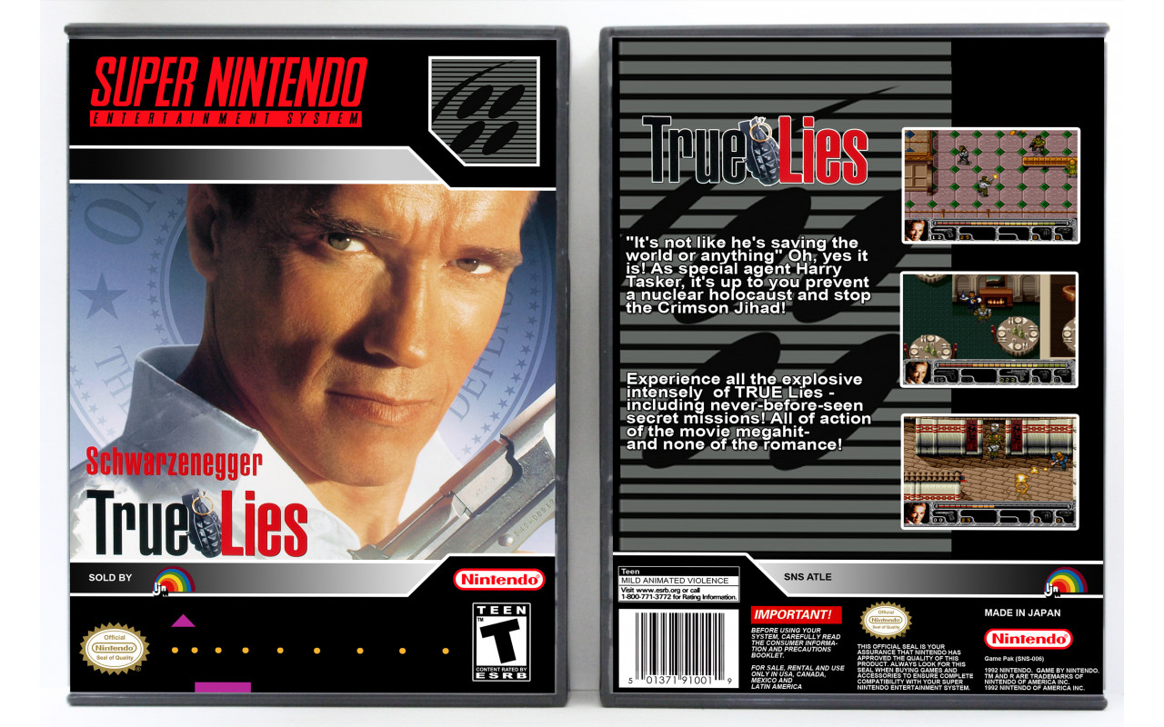 Gaming Relics - Super Nintendo - Vertical Style - True Lies