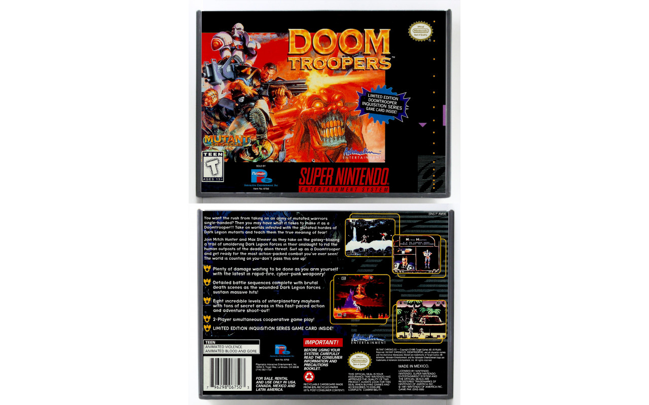 Gaming Relics - Super Nintendo - Retail Style - Doom Troopers